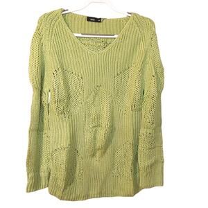 Uniq Size Small/Medium S/M Green Sweater NEW NWT Acrylic Chunky Knit